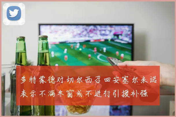 多特蒙德对切尔西召回安塞尔米诺表示不满冬窗或不进行引援补强